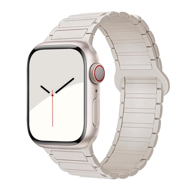 Cinturino per orologio in silicone magnetico a tre perline xDfind, For Apple Watch 42 / 44 / 45 / 46 / 49mm, For Apple Watch 38 / 40 / 41 / S10 42mm