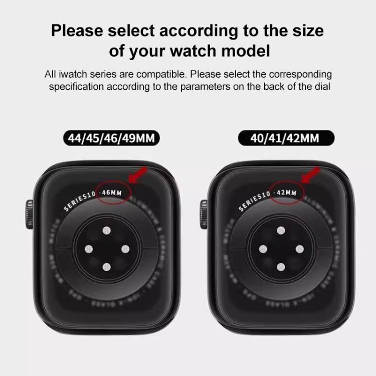 Cinturino per orologio in silicone magnetico a tre perline xDfind, For Apple Watch 42 / 44 / 45 / 46 / 49mm, For Apple Watch 38 / 40 / 41 / S10 42mm