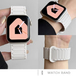 Cinturino per orologio in silicone magnetico a tre perline xDfind, For Apple Watch 42 / 44 / 45 / 46 / 49mm, For Apple Watch 38 / 40 / 41 / S10 42mm