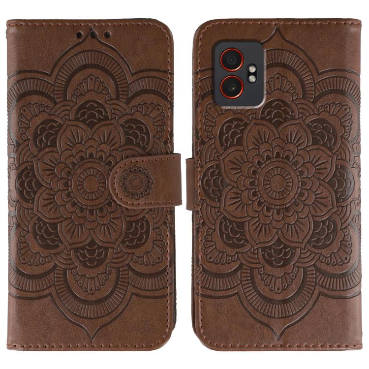 Custodia per telefono in pelle con motivo mandala a rilievo, For Samsung Galaxy XCover7 Pro