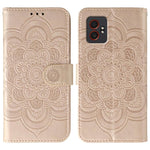 Custodia per telefono in pelle con motivo mandala a rilievo, For Samsung Galaxy XCover7 Pro