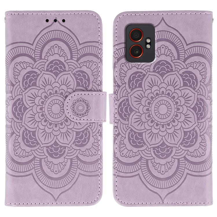 Custodia per telefono in pelle con motivo mandala a rilievo, For Samsung Galaxy XCover7 Pro