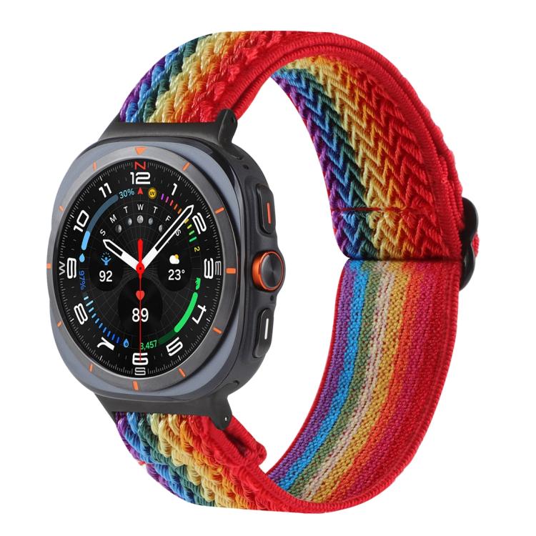 Cinturino per orologio in nylon intrecciato con motivo a onde, For Samsung Galaxy Watch8 / Watch8 Classic