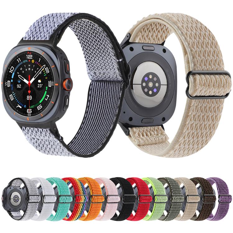 Cinturino per orologio in nylon intrecciato con motivo a onde, For Samsung Galaxy Watch8 / Watch8 Classic