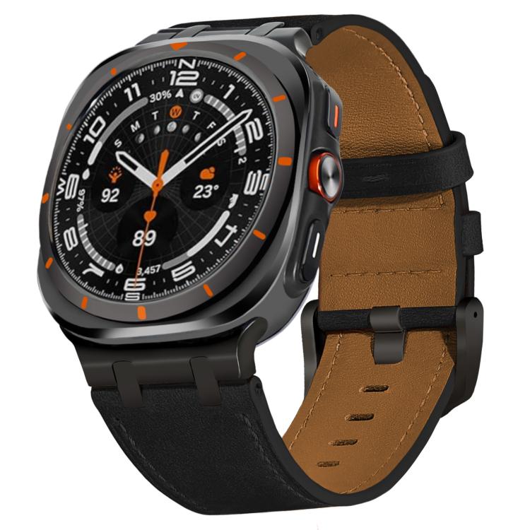Cinturino per orologio in pelle Crazy Horse, For Samsung Galaxy Watch8 / Watch8 Classic
