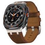 Cinturino per orologio in pelle Crazy Horse, For Samsung Galaxy Watch8 / Watch8 Classic