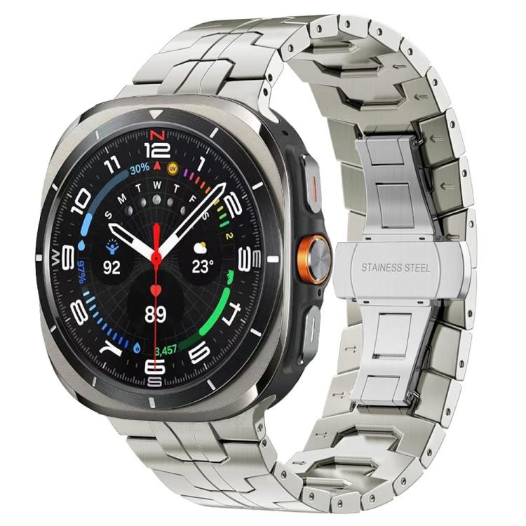 Cinturino per orologio in lega di titanio con fibbia a farfalla., For Samsung Galaxy Watch8 / Watch8 Classic