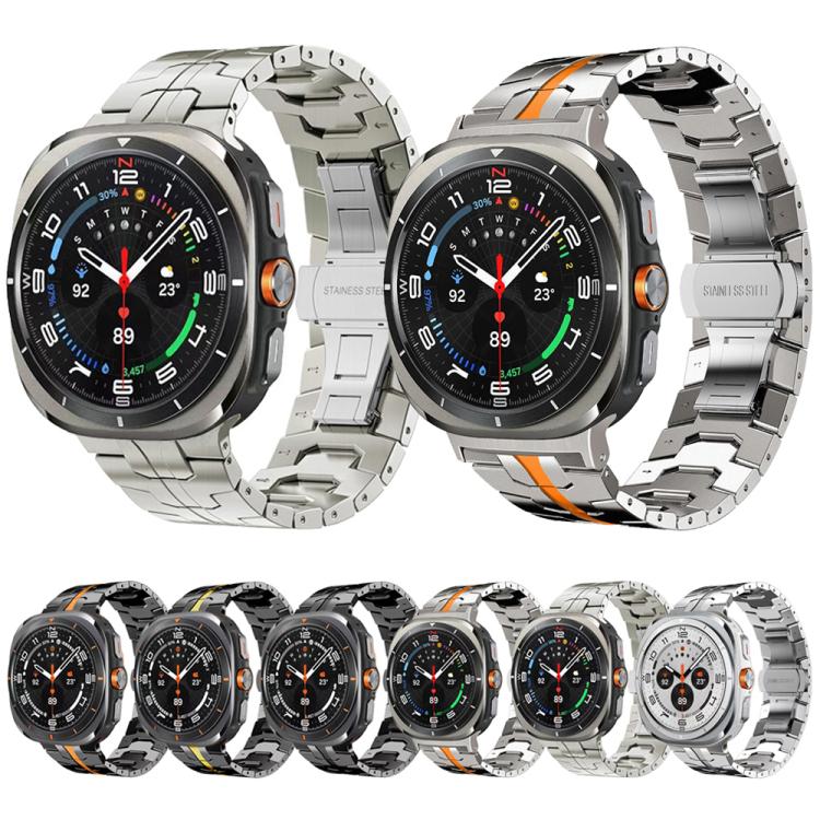 Cinturino per orologio in lega di titanio con fibbia a farfalla., For Samsung Galaxy Watch8 / Watch8 Classic
