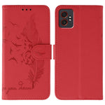 Custodia per telefono in pelle con motivo a piuma e texture litchi, For Samsung Galaxy XCover7 Pro