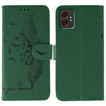Custodia per telefono in pelle con motivo a piuma e texture litchi, For Samsung Galaxy XCover7 Pro