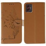 Custodia per telefono in pelle con motivo a piuma e texture litchi, For Samsung Galaxy XCover7 Pro