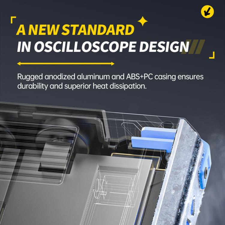 Oscilloscopio tablet FNIRSI DPOS350P 4 in 1 con schermo touch IPS HD da 7 pollici e frequenza di campionamento fino a 350 MHz., DPOS350P(US Plug), DPOS350P(EU Plug)
