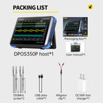 Oscilloscopio tablet FNIRSI DPOS350P 4 in 1 con schermo touch IPS HD da 7 pollici e frequenza di campionamento fino a 350 MHz., DPOS350P(US Plug), DPOS350P(EU Plug)