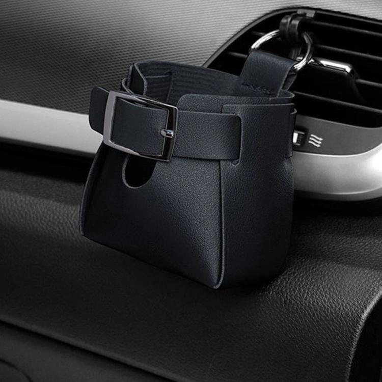 Borsa portaoggetti in pelle PU da appendere alla bocchetta dell'aria dell'auto.