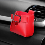 Borsa portaoggetti in pelle PU da appendere alla bocchetta dell'aria dell'auto.
