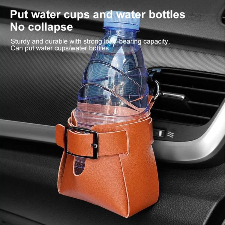 Borsa portaoggetti in pelle PU da appendere alla bocchetta dell'aria dell'auto.