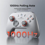 GameSir Nova 2 Lite Controller di gioco wireless tri-modalità per Switch / Steam / PC / iOS / Android, Nova 2 Lite White, Nova 2 Lite Black
