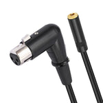 Cavo adattatore convertitore audio da 3,5 mm femmina a XLR femmina con connettore a gomito, 3.5mm Female to XLR Female Elbow