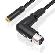 Adattatore audio 3,5 mm femmina a XLR femmina angolato 30 cm