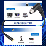 Cavo adattatore convertitore audio da 3,5 mm femmina a XLR femmina con connettore a gomito, 3.5mm Female to XLR Female Elbow