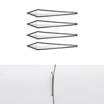 Set di 4 strisce anticollisione in PVC per portiere auto, dimensioni: 15x2,5 cm, Size: 15x2.5cm