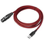 Cavo di registrazione audio da USB-A a XLR femmina per microfono dinamico, 1m, 2m, 3m