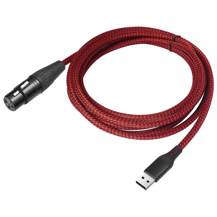 Cavo di registrazione audio da USB-A a XLR femmina per microfono dinamico, 1m, 2m, 3m