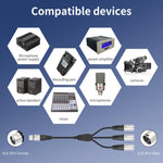 Cavo audio splitter a 3 vie, lunghezza: 60 cm, XLR Female to 3 XLR Male, XLR Male to 3 XLR Female