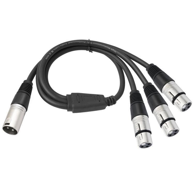 Cavo audio splitter a 3 vie, lunghezza: 60 cm, XLR Female to 3 XLR Male, XLR Male to 3 XLR Female