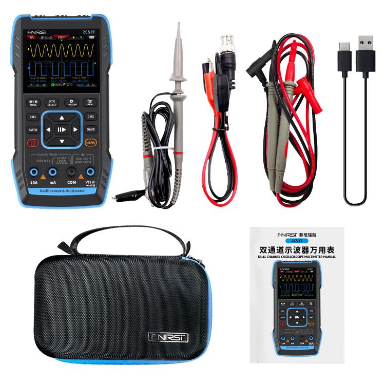 Multimetro digitale a doppio canale FNIRSI 2C53T da 50 m, Standard Version, High-end Version