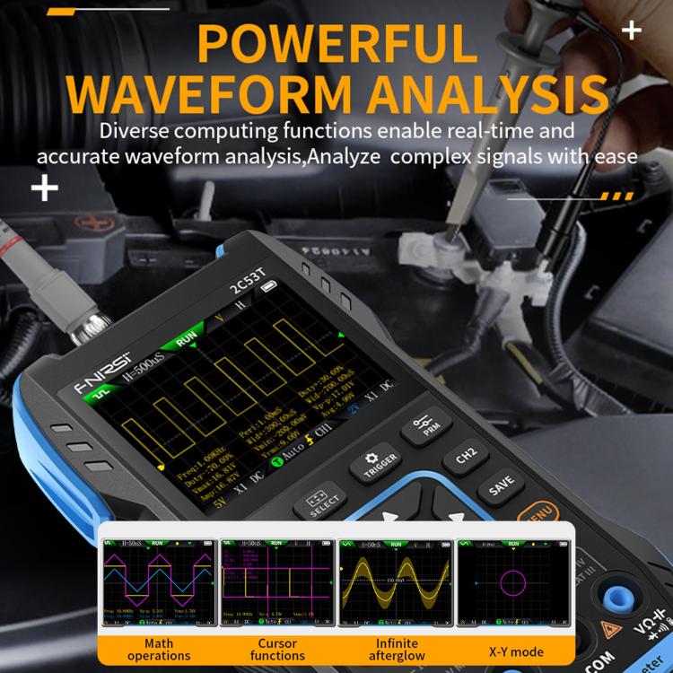 Multimetro digitale a doppio canale FNIRSI 2C53T da 50 m, Standard Version, High-end Version