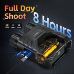 FNIRSI NVS-40 Dispositivo binoculare portatile per esterni, piccolo, con visione notturna a infrarossi HD a colori 4K., NVS-40