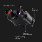 FNIRSI NVS-40 Dispositivo binoculare portatile per esterni, piccolo, con visione notturna a infrarossi HD a colori 4K., NVS-40