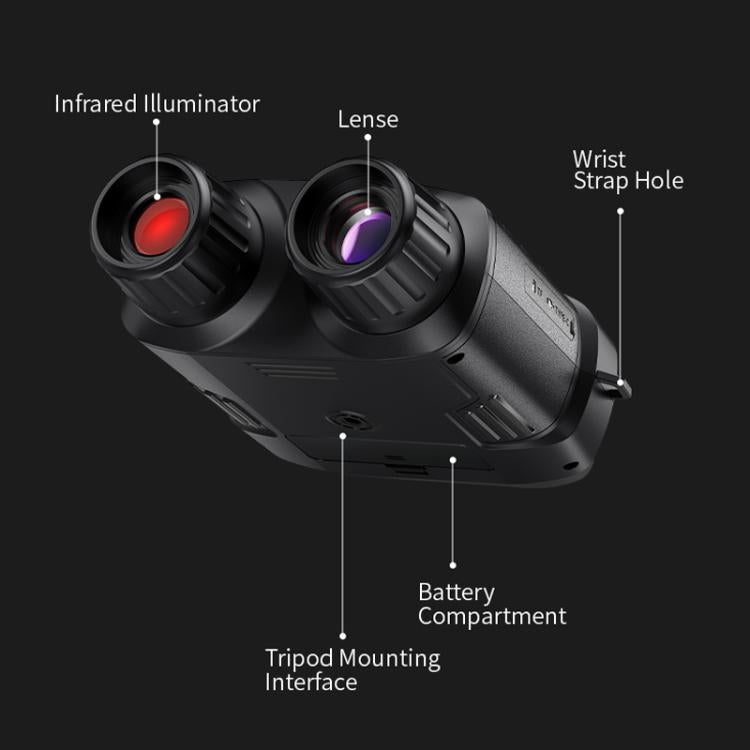 FNIRSI NVS-40 Dispositivo binoculare portatile per esterni, piccolo, con visione notturna a infrarossi HD a colori 4K., NVS-40