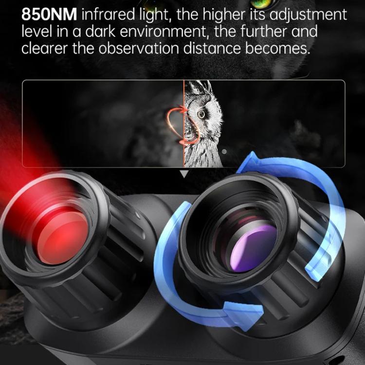 FNIRSI NVS-40 Dispositivo binoculare portatile per esterni, piccolo, con visione notturna a infrarossi HD a colori 4K., NVS-40