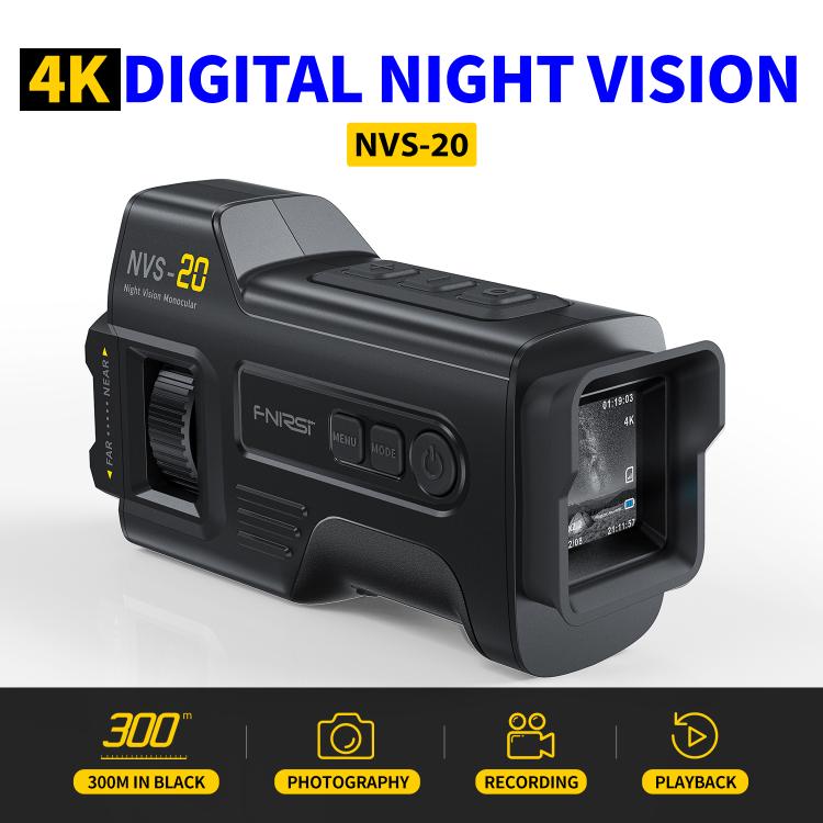 FNIRSI NVS-20 Dispositivo portatile per la visione notturna a infrarossi HD 4K a colori per esterni., NVS-20