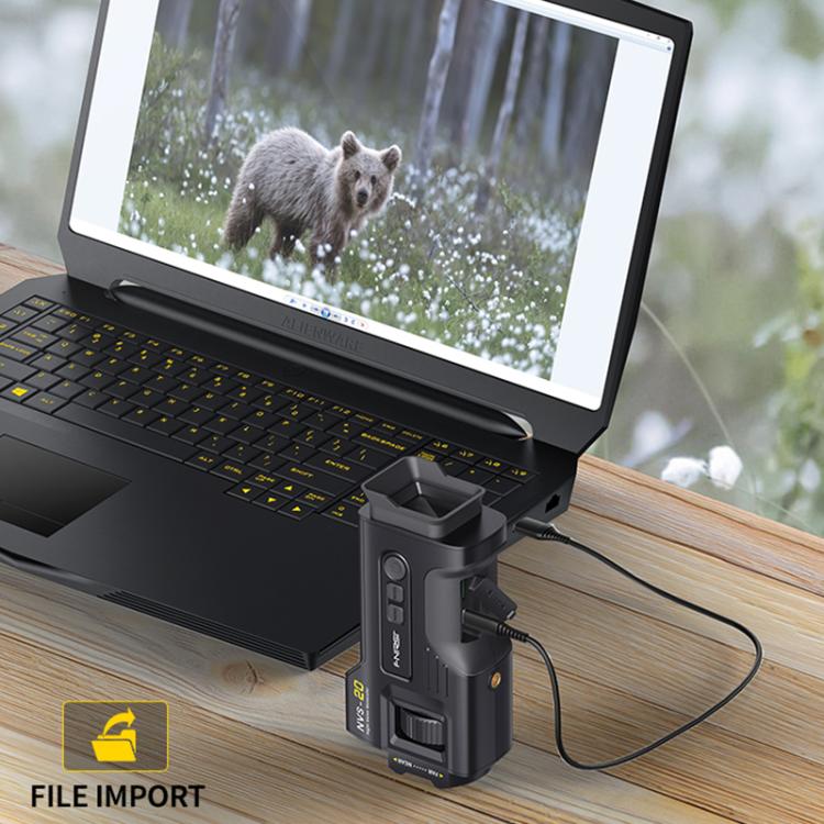 FNIRSI NVS-20 Dispositivo portatile per la visione notturna a infrarossi HD 4K a colori per esterni., NVS-20