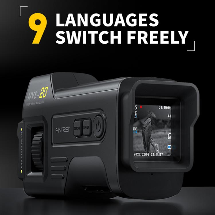 FNIRSI NVS-20 Dispositivo portatile per la visione notturna a infrarossi HD 4K a colori per esterni., NVS-20