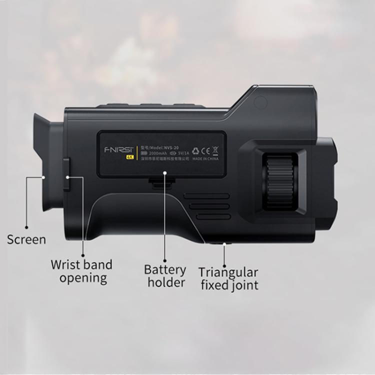 FNIRSI NVS-20 Dispositivo portatile per la visione notturna a infrarossi HD 4K a colori per esterni., NVS-20