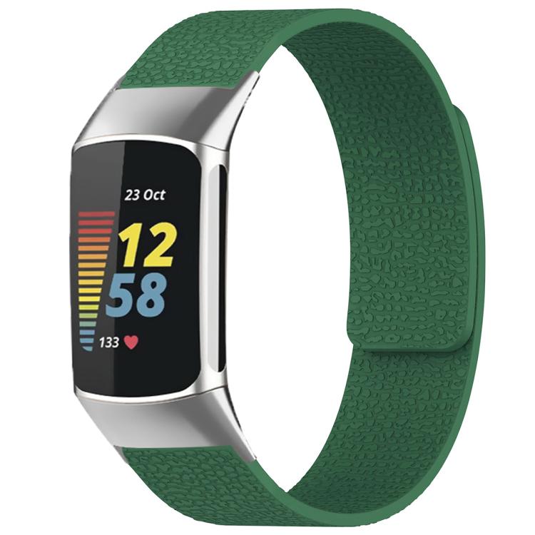 Cinturino per orologio magnetico in silicone con texture litchi xDfind, For Fitbit Charge 5 / Charge 6, For Fitbit Versa 4/Versa3/Sense2/Sense
