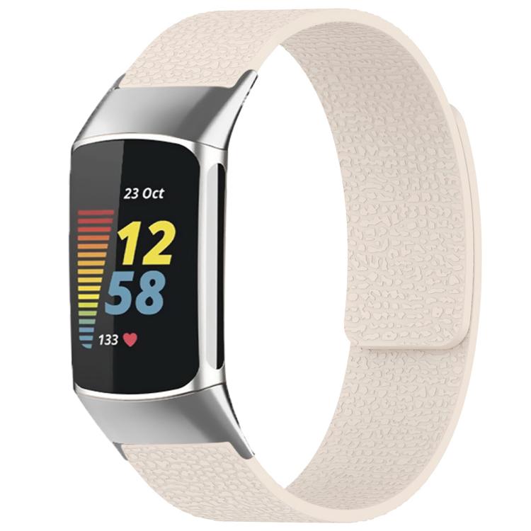 Cinturino per orologio magnetico in silicone con texture litchi xDfind, For Fitbit Charge 5 / Charge 6, For Fitbit Versa 4/Versa3/Sense2/Sense