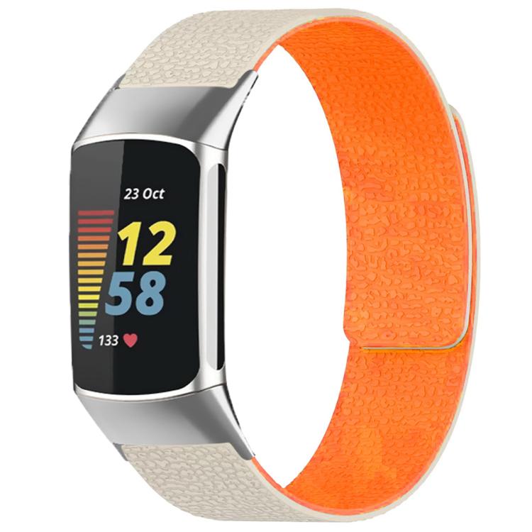 Cinturino per orologio magnetico in silicone con texture litchi xDfind, For Fitbit Charge 5 / Charge 6, For Fitbit Versa 4/Versa3/Sense2/Sense