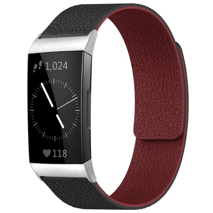 Cinturino per orologio magnetico in silicone con texture litchi xDfind, For Fitbit Inspire 2 / Ace 3, For Fitbit Charge 4 / Charge 3