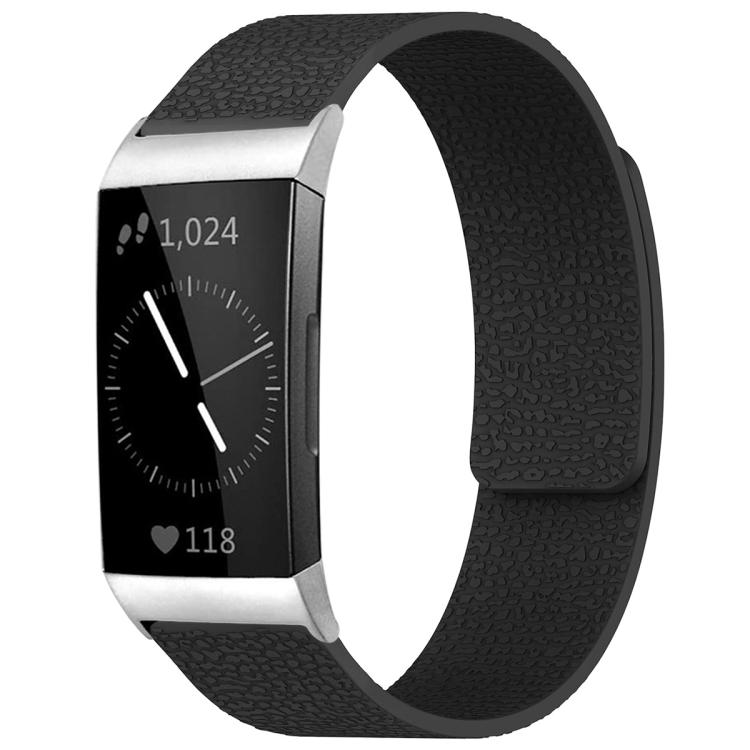 Cinturino per orologio magnetico in silicone con texture litchi xDfind, For Fitbit Inspire 2 / Ace 3, For Fitbit Charge 4 / Charge 3