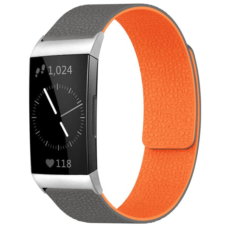 Cinturino per orologio magnetico in silicone con texture litchi xDfind, For Fitbit Inspire 2 / Ace 3, For Fitbit Charge 4 / Charge 3