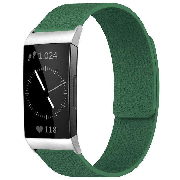Cinturino per orologio magnetico in silicone con texture litchi xDfind, For Fitbit Inspire 2 / Ace 3, For Fitbit Charge 4 / Charge 3