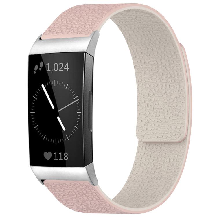 Cinturino per orologio magnetico in silicone con texture litchi xDfind, For Fitbit Inspire 2 / Ace 3, For Fitbit Charge 4 / Charge 3