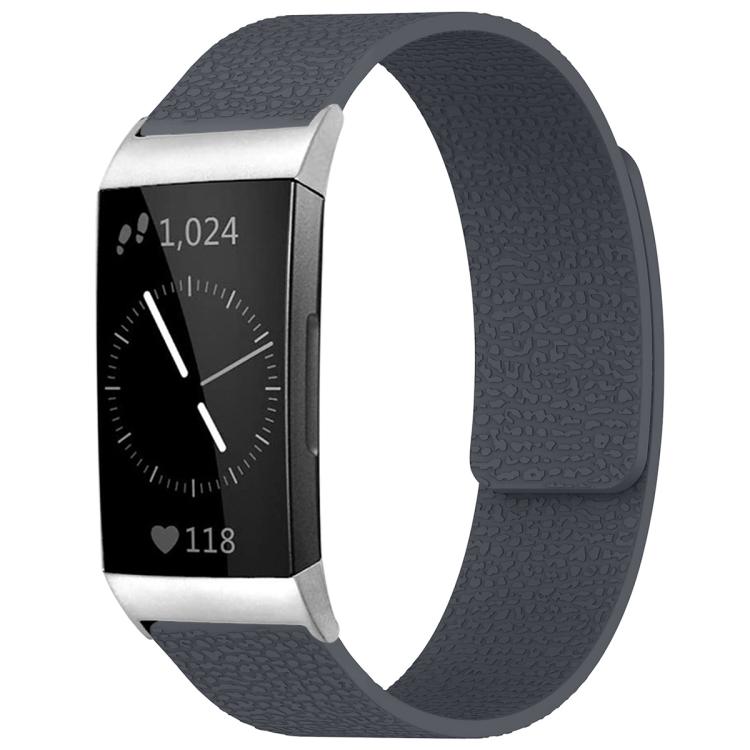 Cinturino per orologio magnetico in silicone con texture litchi xDfind, For Fitbit Inspire 2 / Ace 3, For Fitbit Charge 4 / Charge 3