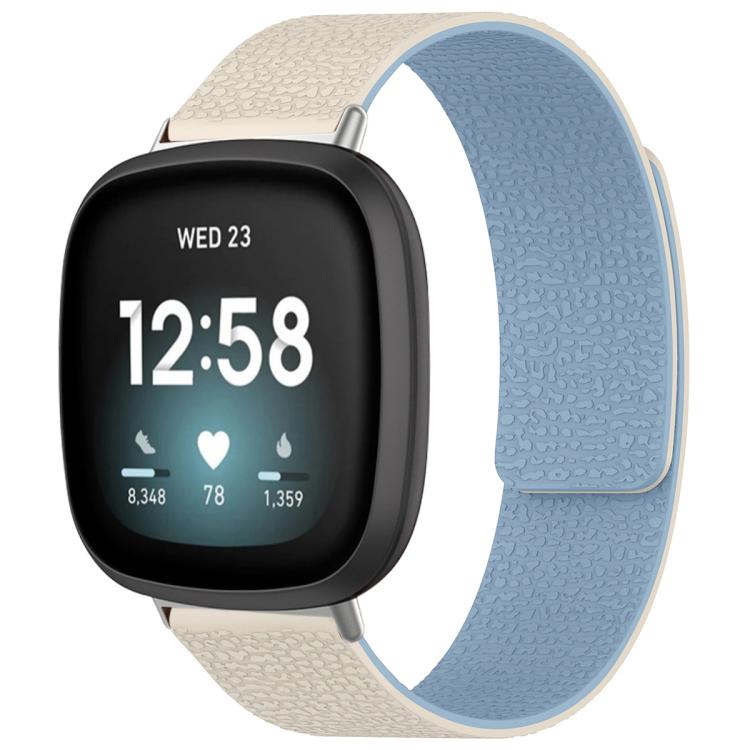 Cinturino per orologio magnetico in silicone con texture litchi xDfind, For Fitbit Charge 5 / Charge 6, For Fitbit Versa 4/Versa3/Sense2/Sense