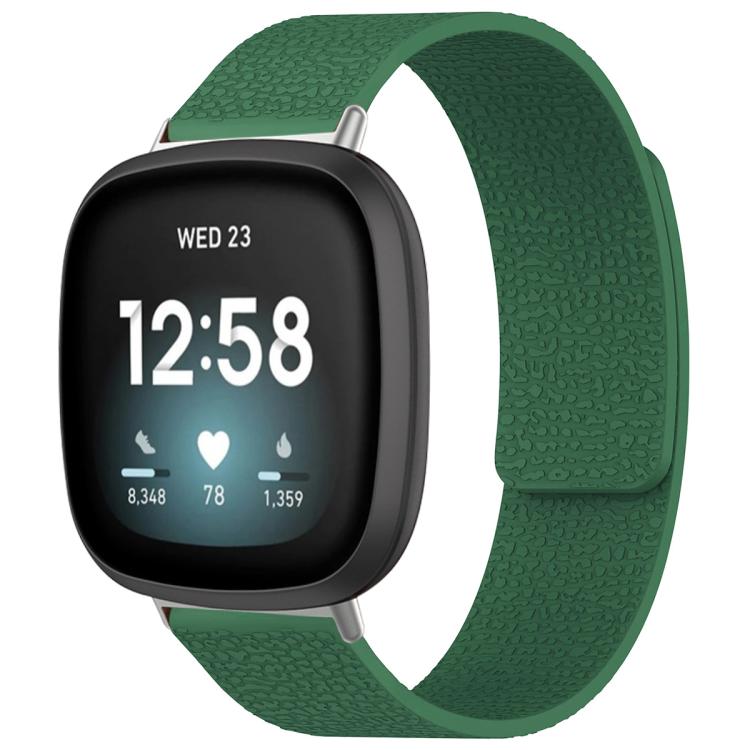 Cinturino per orologio magnetico in silicone con texture litchi xDfind, For Fitbit Charge 5 / Charge 6, For Fitbit Versa 4/Versa3/Sense2/Sense